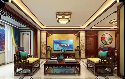 温江住宅新中式风格装修，尽显奢华品味